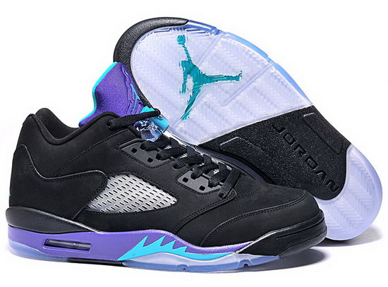 Air Jordan Retro 5 Low Black Purple Online Store